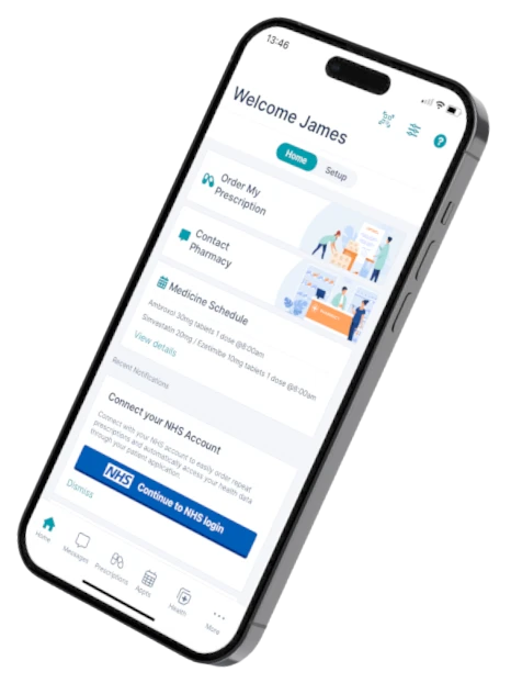 Green Light Pharmacy App on Phone
